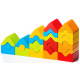 Zestaw Drewnianych Klocków Kolorowych