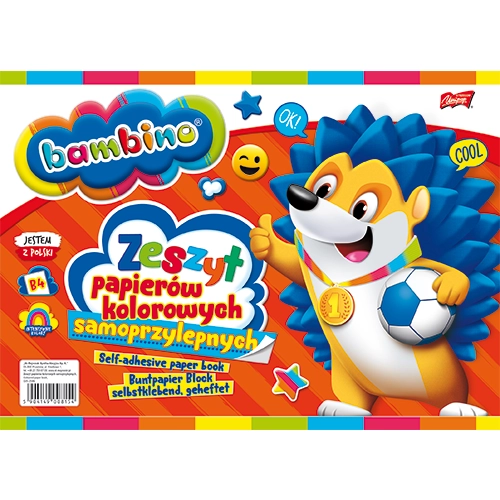Zeszyt papierów kolorowych samoprzylepnych BAMBINO 1819