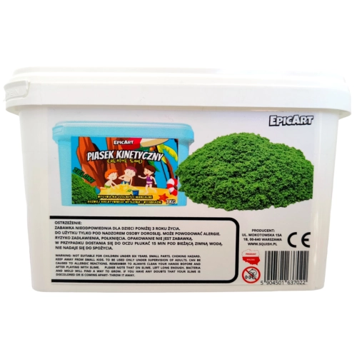 Piasek kinetyczny 1kg zielony 7022