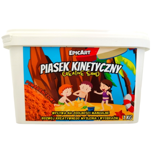Piasek kinetyczny 1kg pomarańczowy 7213