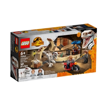 Lego Atrociraptor: pościg na motocyklu 76945