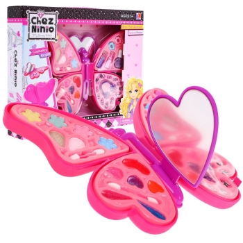 Zestaw kosmetyków Różowy Motyl dla dzieci Makijaż + Akcesoria do włosów i paznokci 77024