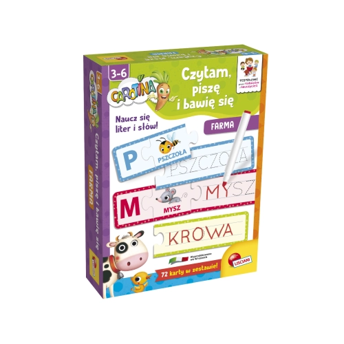 Carotina Gra edukacyjna bawię się, czytam i piszę farma LISCIANI 79940