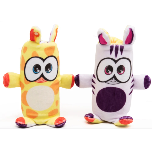 EPEE Dublusie dwustronne maskotki ZEBRA ŻYRAFA 0042