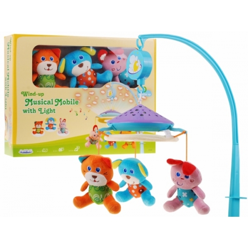 KARUZELA Z PLUSZAKAMI PROJEKTOR MUZYKA DŹWIĘKI 81450