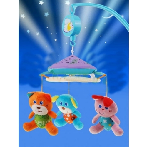 KARUZELA Z PLUSZAKAMI PROJEKTOR MUZYKA DŹWIĘKI 81450