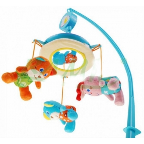 KARUZELA Z PLUSZAKAMI PROJEKTOR MUZYKA DŹWIĘKI 81450