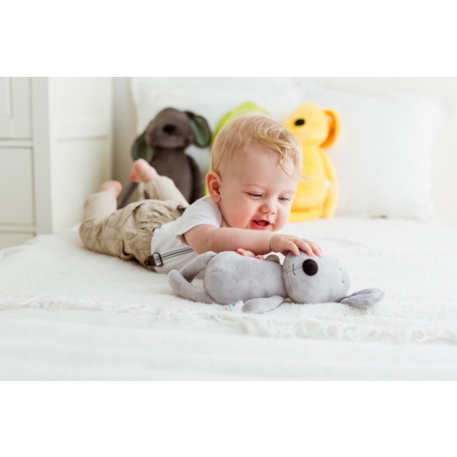 Piesek tulimy szary 28cm Balibazoo BB81994