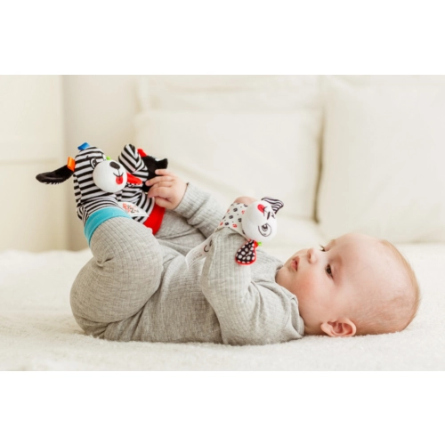 Zestaw Skarpetki i Grzechotka na rączkę Balibazoo BB82249