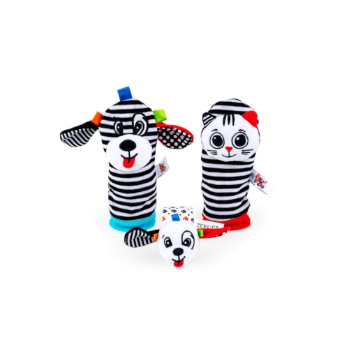 Zestaw Skarpetki i Grzechotka na rączkę Balibazoo BB82249