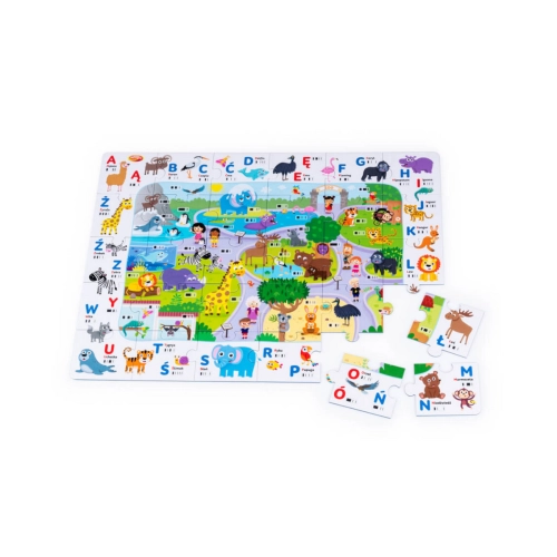 Gra edukacyjna Robot Robby - Puzzle ABC Dumel 82689