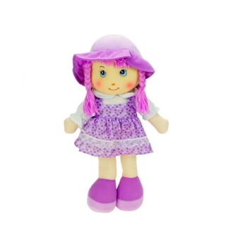 Lalka szmacianka 50cm w sukience fioletowa ADAR 548558