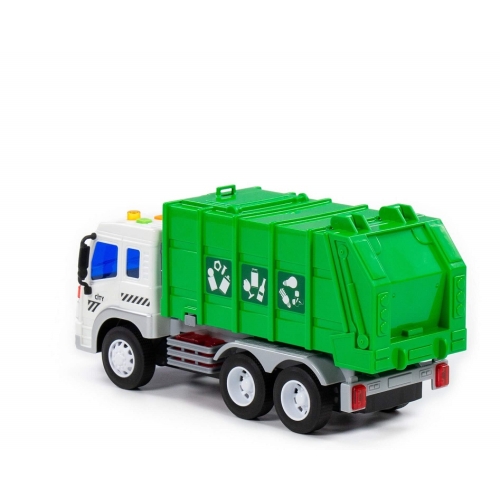 autko śmieciarka na gumowych kołach