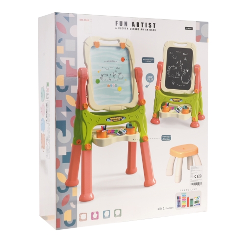 Tablica edukacyjna 2w1 dla dzieci + Akcesoria 878