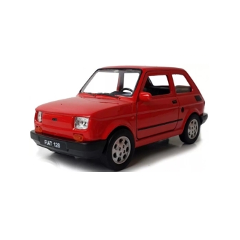 Model PRL Fiat 126 czerwony 1:39 Welly 8843
