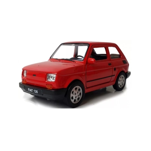 Model PRL Fiat 126 czerwony 1:39 Welly 8843
