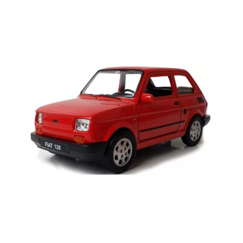 Model PRL Fiat 126 czerwony 1:39 Welly 8843