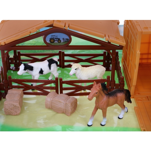 Zestaw małego rolnika Gospodarstwo Maszyny rolnicze Figurki 16 el. Życie na wsi 8871