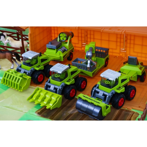 Zestaw małego rolnika Gospodarstwo Maszyny rolnicze Figurki 16 el. Życie na wsi 8871