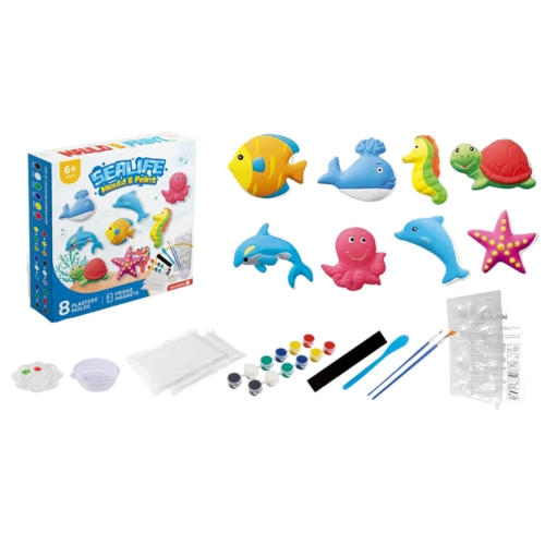 Zestaw DIY Magnesy Gipsowe Figurki Zwierzęta Morskie 8902