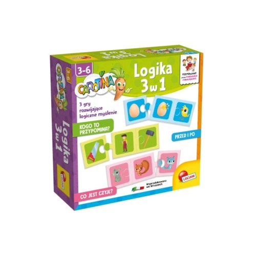 Carotina Gra Edukacyjna Logika 3w1 LISCIANI 89253