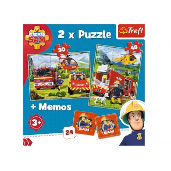 Puzzle 2w1 + Memos Strażacy w Akcji 90791