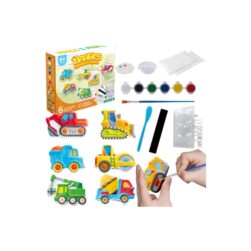 Zestaw DIY Magnesy Gipsowe Figurki Pojzady Budowlane 9904