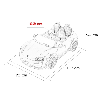 Autko dla dzieci Porsche Taycan Turbo S Biały BDM0988.BIA