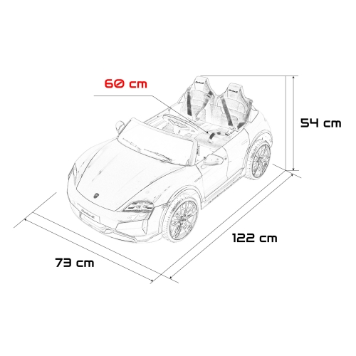 Autko dla dzieci Porsche Taycan Turbo S Biały BDM0988.BIA