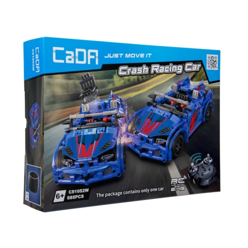 Klocki Cada Samochód Wyścigowy Crash Racing Car