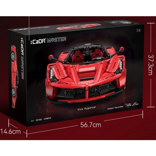 Klocki R/C Autko Sportowe Hypercar Czerwone EE C61505W