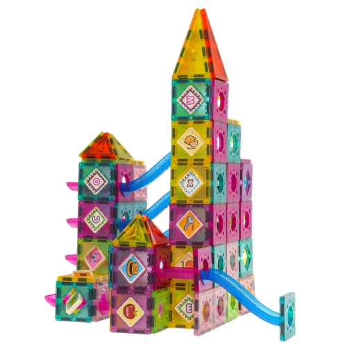 Zestaw Klocki Magnetyczne Zamek Tor Kulka 139el. CH1148