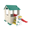Domek dla dzieci Zjeżdżalnia 3w1 zielony Dach CHD-501G