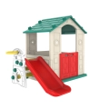 Domek dla dzieci Zjeżdżalnia 3w1 zielony Dach CHD-501G