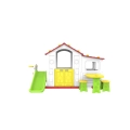 Duży Domek dla dzieci 4w1 Zjeżdżalnia Czerwony Dach CHD-508
