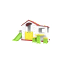 Duży Domek dla dzieci 4w1 Zjeżdżalnia Czerwony Dach CHD-508