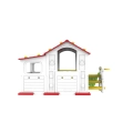 Duży Domek dla dzieci 4w1 Zjeżdżalnia Czerwony Dach CHD-508