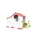 Duży Domek dla dzieci 4w1 Zjeżdżalnia Czerwony Dach CHD-508