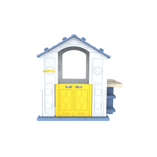Duży Domek dla dzieci z koszykówką i zlewem Niebieski Dach CHD-510