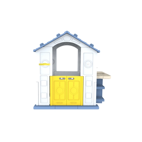 Duży Domek dla dzieci z koszykówką i zlewem Niebieski Dach CHD-510