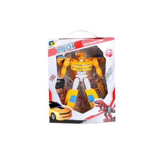 Robot zmieniający się w auto sportowe żółte D622-E501A