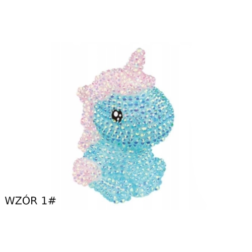 Zestaw Kreatywny DIY Wyklejanka Diamentowa Brelok Jednorożec MIX Wzorów DD126