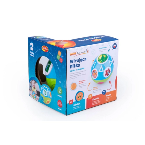 Zabawka do raczkowania Wirująca Piłka Dumel DD50372