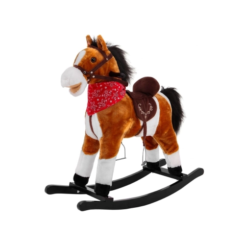 Konik Na Biegunach z dźwiękami - jasny brąz