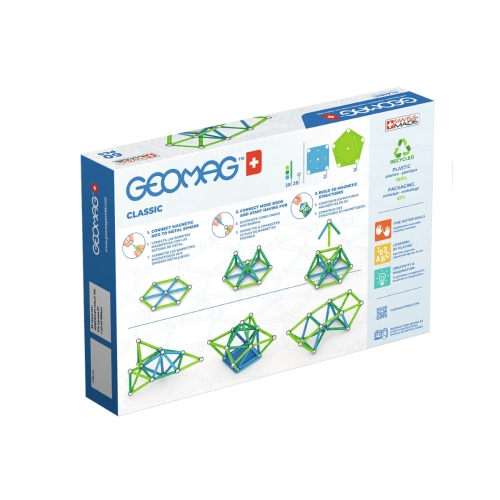 Klocki Magnetyczne GEOMAG 60el. Classic Recycled G272