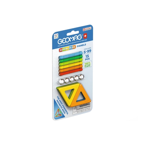 Klocki Magnetyczne GEOMAG 15el. Supercolor Panels Recycled Blister G376