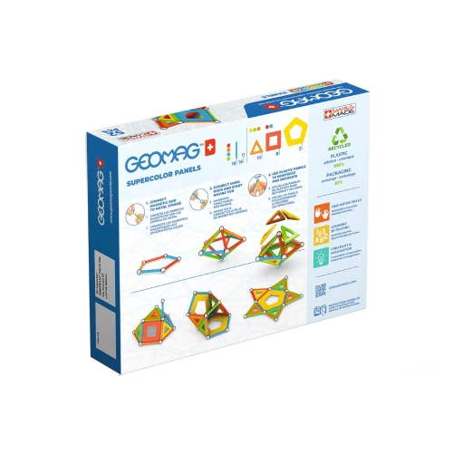 Klocki Magnetyczne GEOMAG 52el. Supercolor Panels Recycled G378