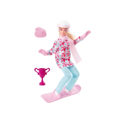 Lalka Barbie Snowboardzistka + akcesoria HCN32