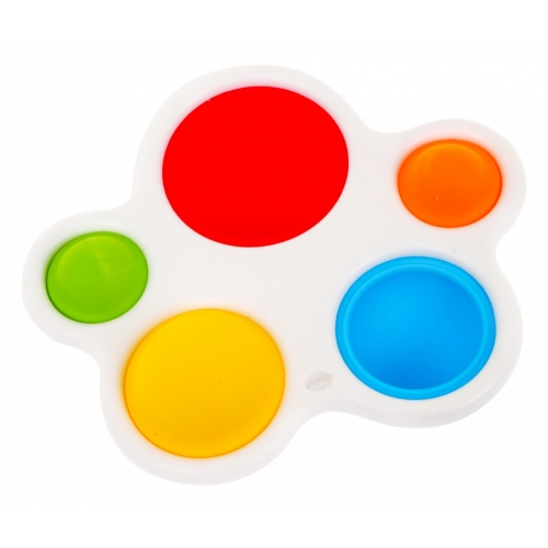 Kolorowa plansza z bąbelkami dla dzieci 12m+ Zabawka sensoryczna z sylikonu HE0147
