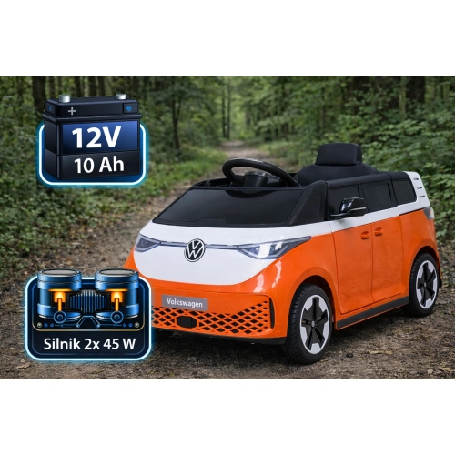 Autko dla dzieci Volkswagen ID BUZZ Pomarańczowy HL718.POM
